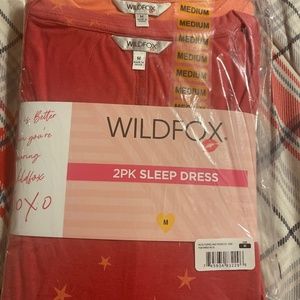 Wildfox ladies sleep tank dress and shirt set